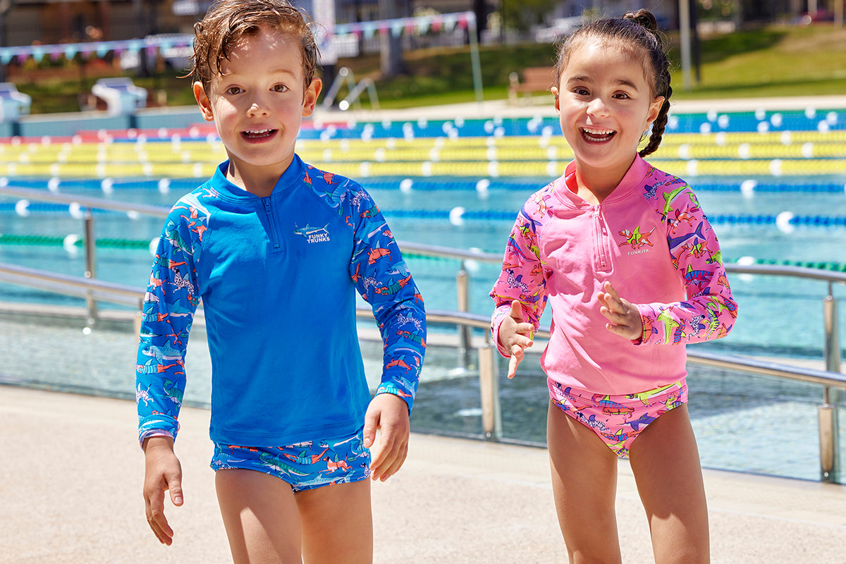 Funkita - Learner Lane - Toddler Girls Eco Zippy Rashie & Brief