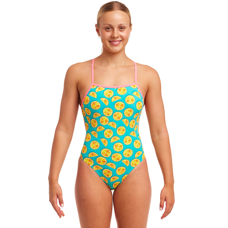 Funkita - Lime Splice - Ladies Eco Tie Me Tight One Piece