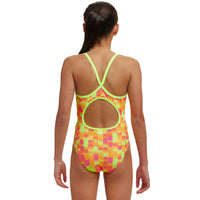Funkita - Little Dotty - Girls Eco Diamond Back One Piece