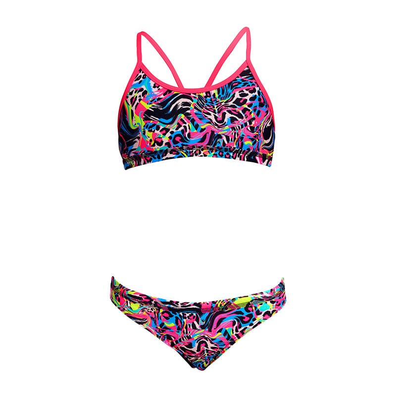 Funkita - Lolly Leopard - Girls Eco Racerback Two Piece