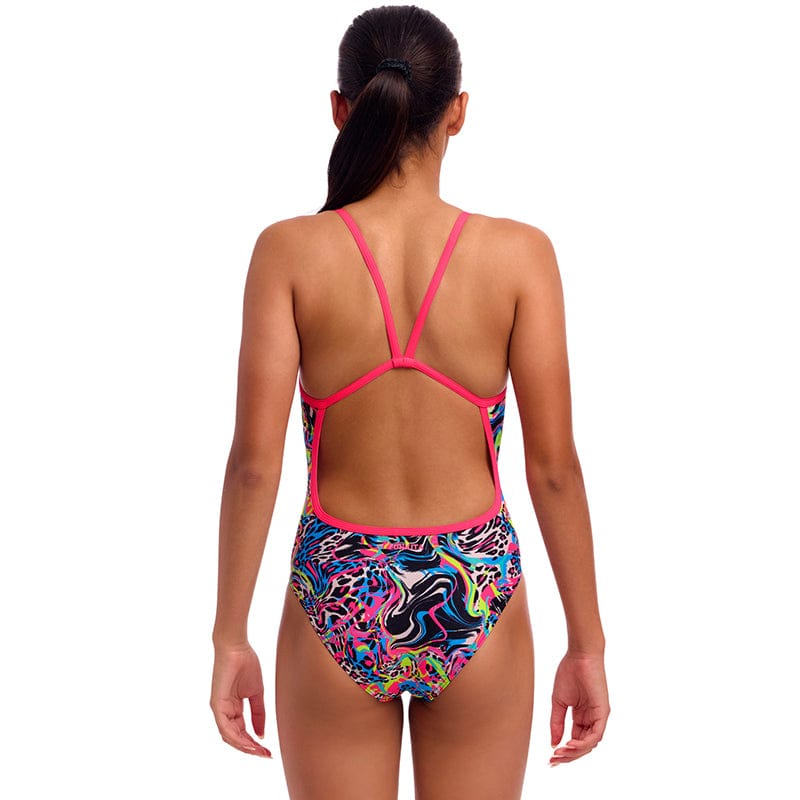 Funkita - Lolly Leopard - Girls Eco Single Strap One Piece