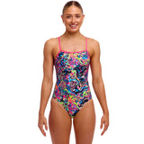 Funkita - Lolly Leopard - Ladies Eco Single Strap One Piece