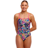 Funkita - Lolly Leopard - Ladies Eco Single Strap One Piece