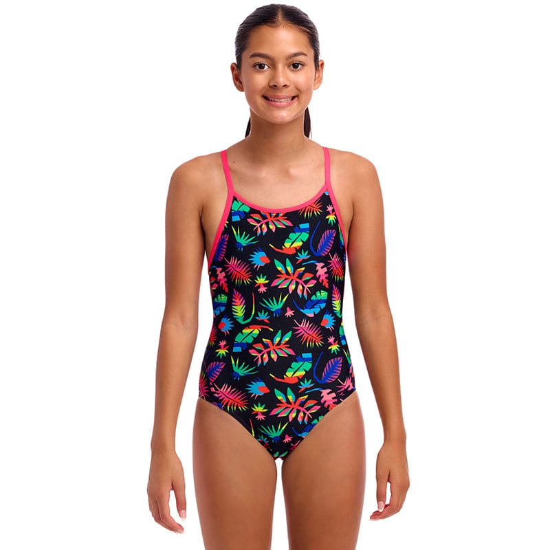 Funkita - Lost Leaf - Girls Eco Diamond Back One Piece