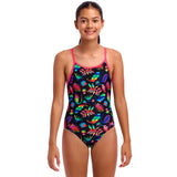 Funkita - Lost Leaf - Girls Eco Diamond Back One Piece
