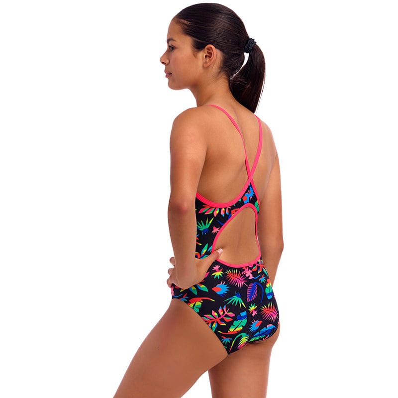Funkita - Lost Leaf - Girls Eco Diamond Back One Piece