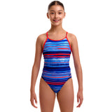 Funkita - Lost Lines - Girls Eco Diamond Back One Piece