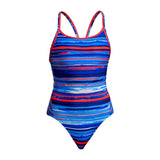 Funkita - Lost Lines - Ladies Eco Diamond Back One Piece