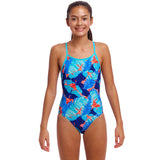 Funkita - Lotsa Leaves - Girls Eco Diamond Back One Piece