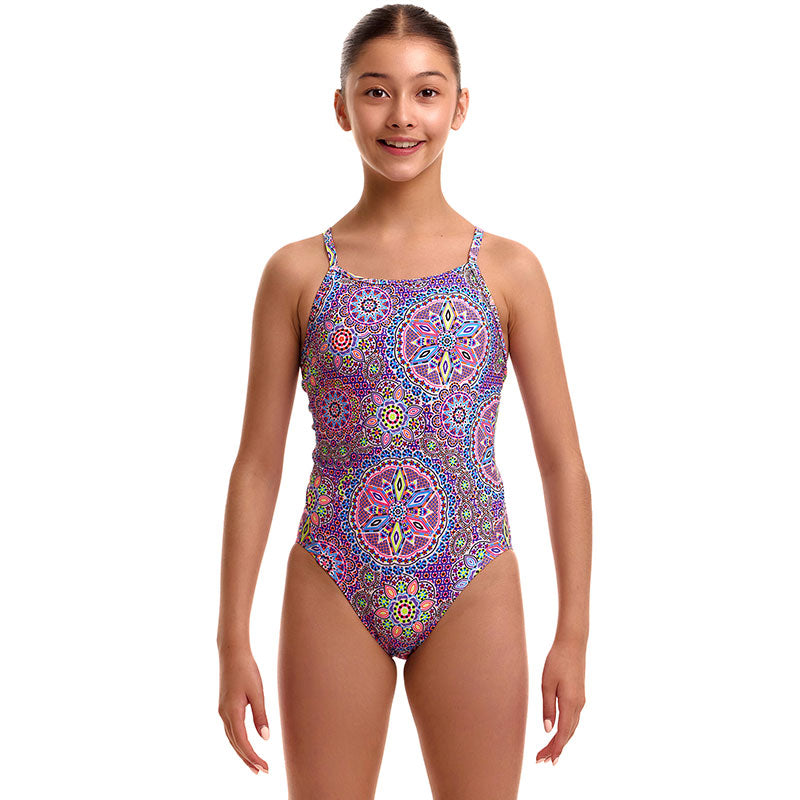 Funkita - Love Lacy - Girls Eco Diamond Back One Piece