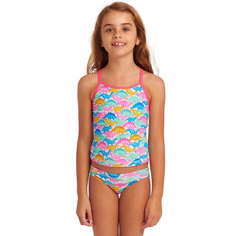 Funkita - Minisaurus - Toddler Girls Swim Steady Tankini & Brief