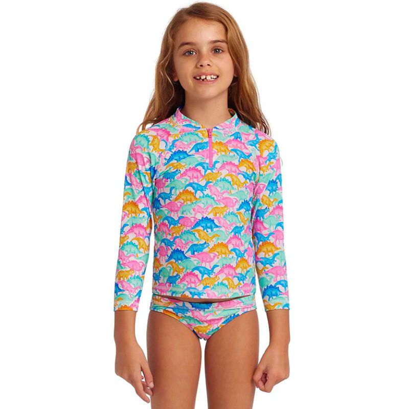 Funkita - Minisaurus - Toddler Girls Zippy Rash Vest