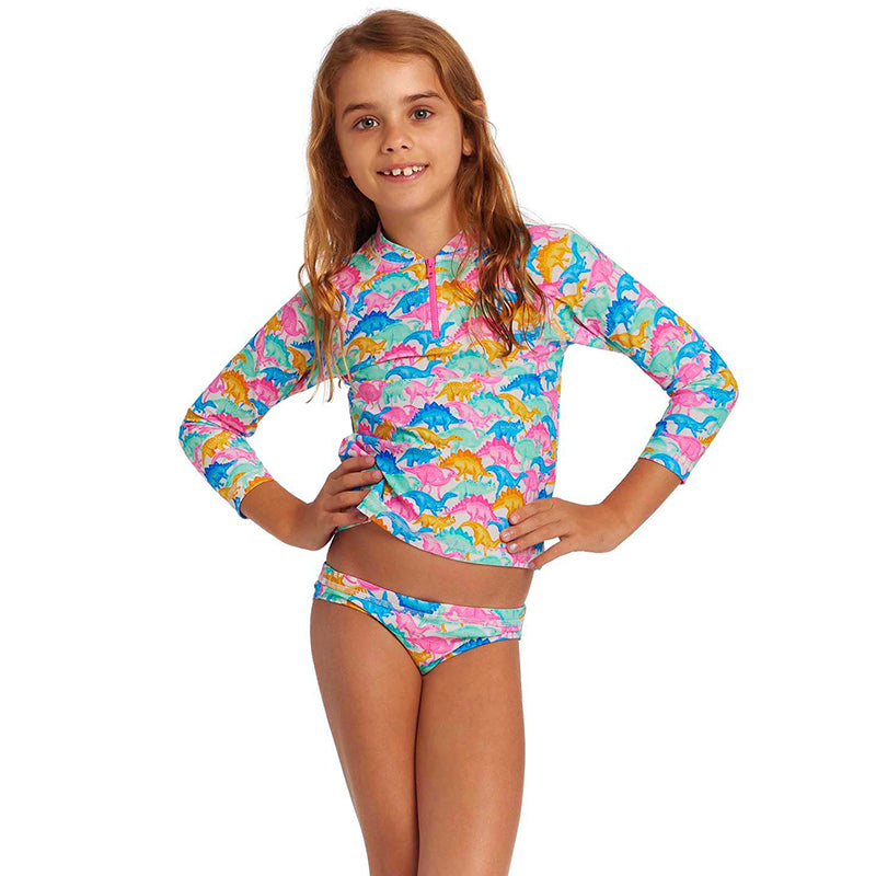 Funkita - Minisaurus - Toddler Girls Zippy Rash Vest