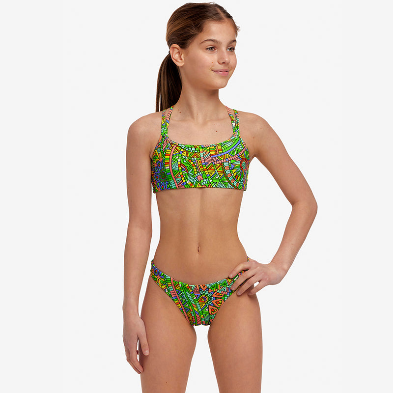 Funkita - Minty Mixer - Girls Criss Cross Two Piece