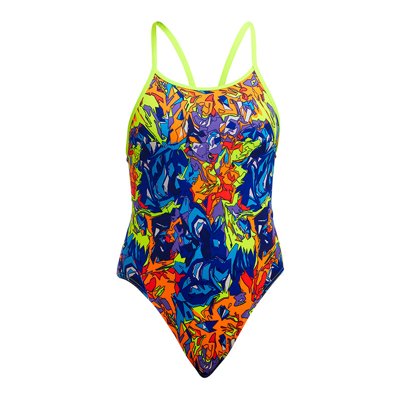 Funkita - Mixed Mess - Girls Eco Diamond Back One Piece