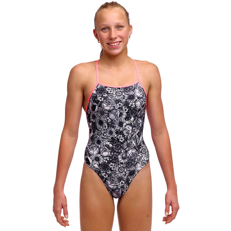 Funkita - Nights Rose - Girls Eco Tie Me Tight One Piece