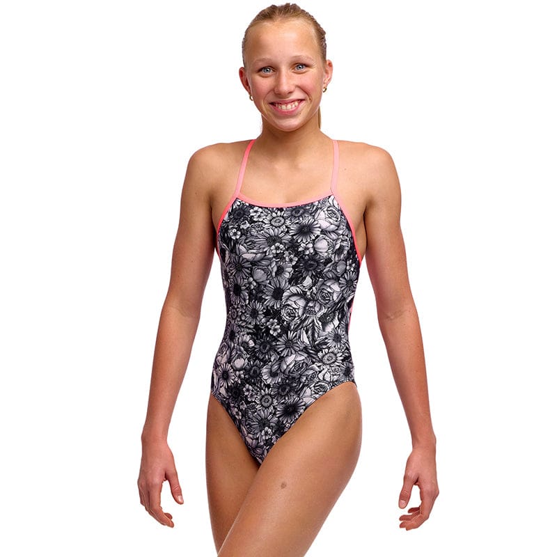 Funkita - Nights Rose - Girls Eco Tie Me Tight One Piece