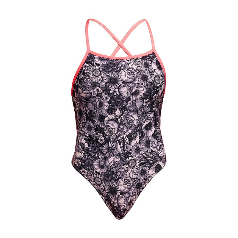 Funkita - Nights Rose - Ladies Eco Tie Me Tight One Piece