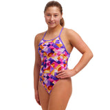 Funkita - Ocean Sunset - Girls Eco Tie Me Tight One Piece