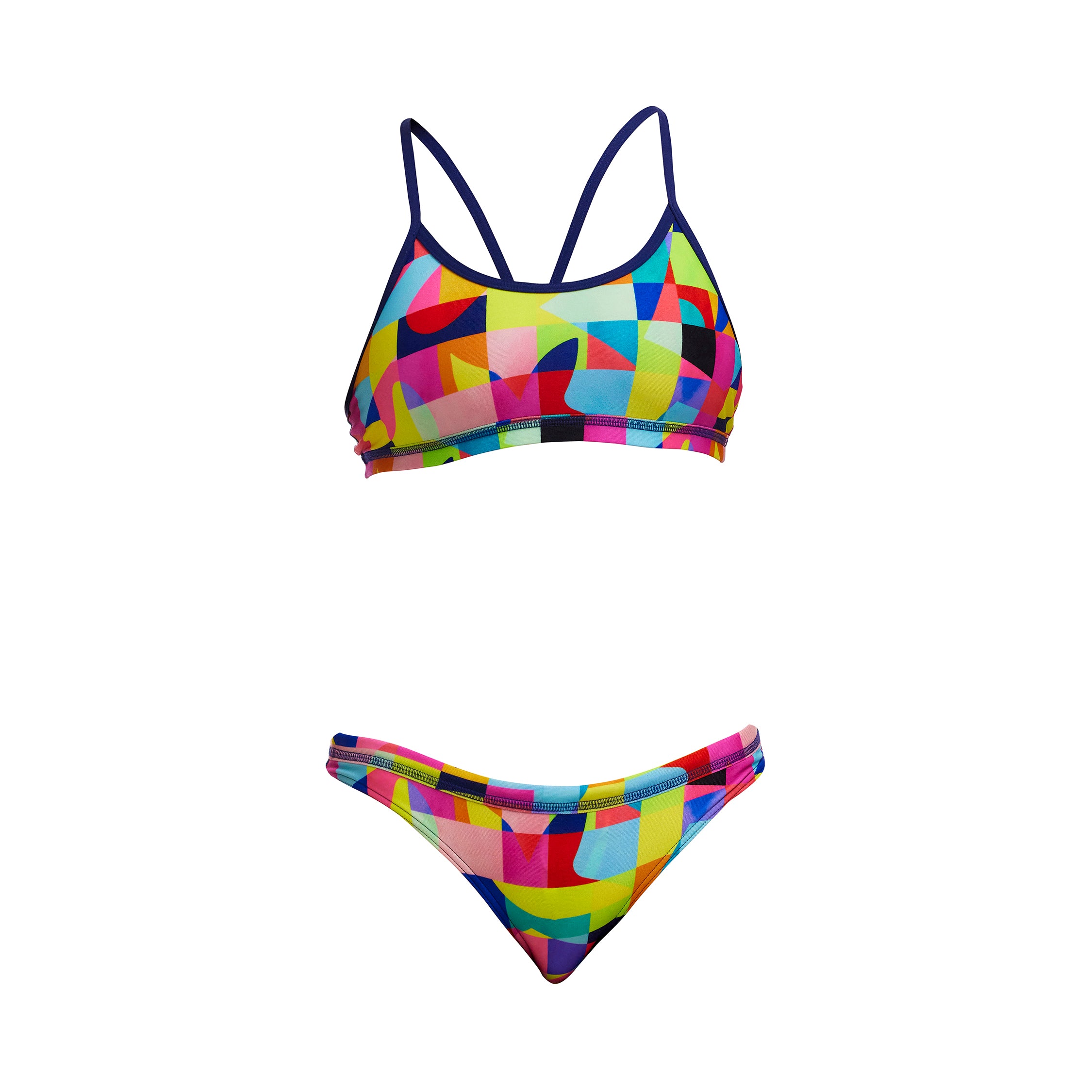 Funkita - On The Grid - Girls Eco Racerback Two Piece