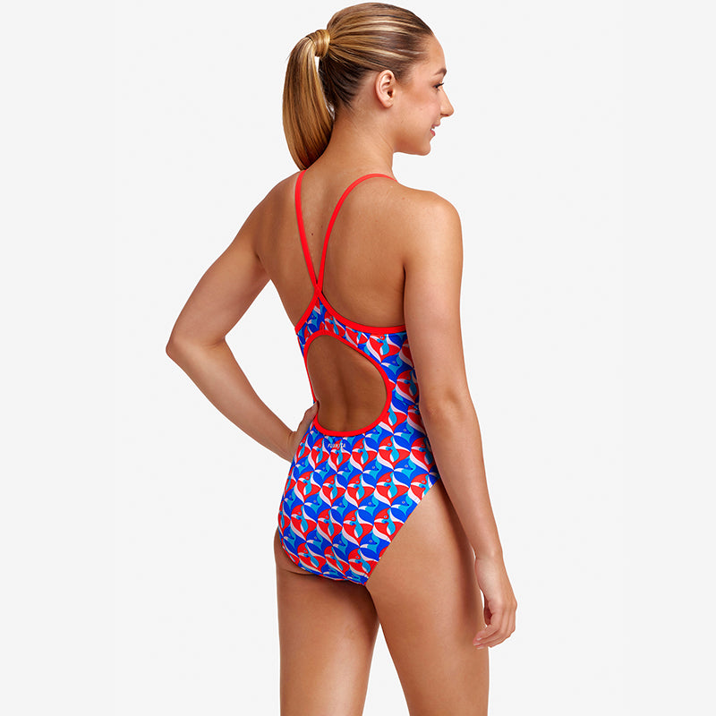 Funkita - Out Foxed - Girls Eco Diamond Back One Piece