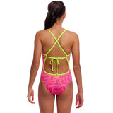 Funkita - Packed Pink - Girls Eco Tie Me Tight One Piece