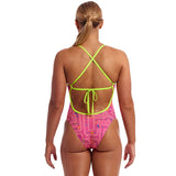 Funkita - Packed Pink - Ladies Eco Tie Me Tight One Piece