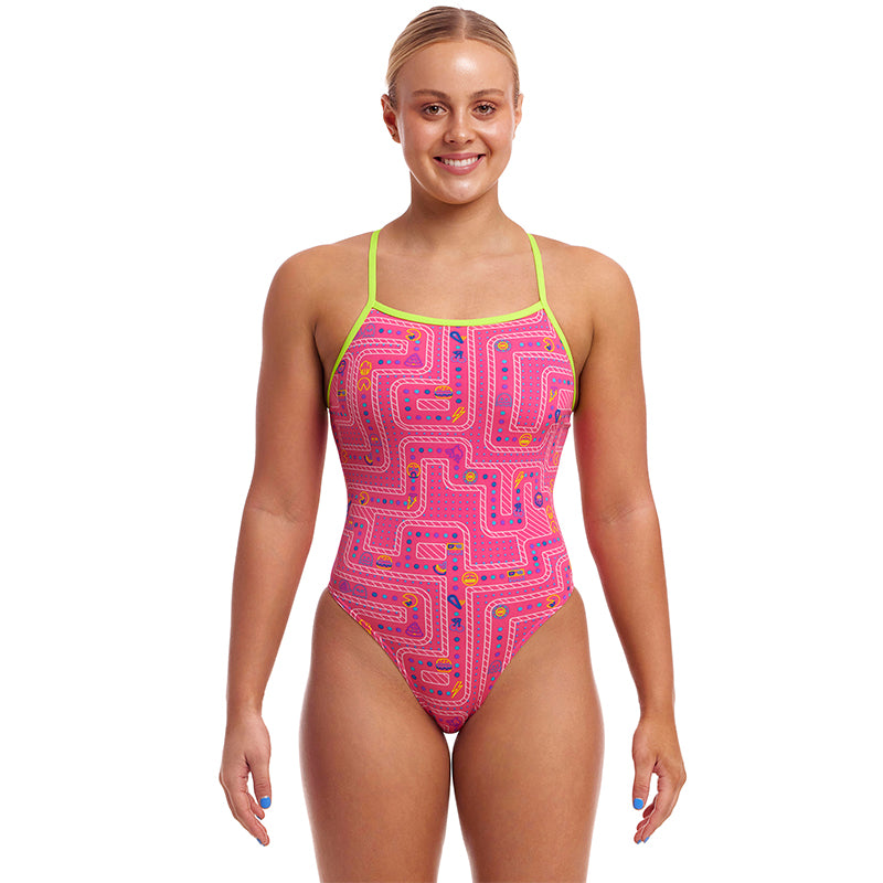 Funkita - Packed Pink - Ladies Eco Tie Me Tight One Piece