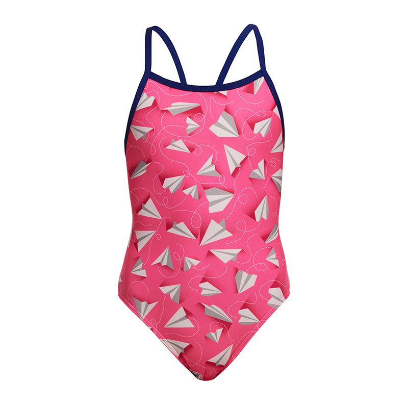 Funkita - Paper Pink - Girls Eco Single Strap One Piece