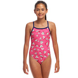 Funkita - Paper Pink - Girls Eco Single Strap One Piece