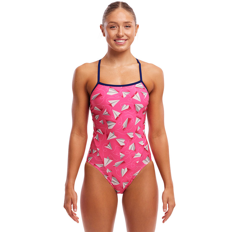 Funkita - Paper Pink - Ladies Eco Single Strap One Piece