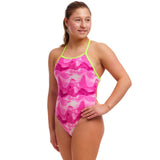 Funkita - Pink Caps - Girls Eco Tie Me Tight One Piece