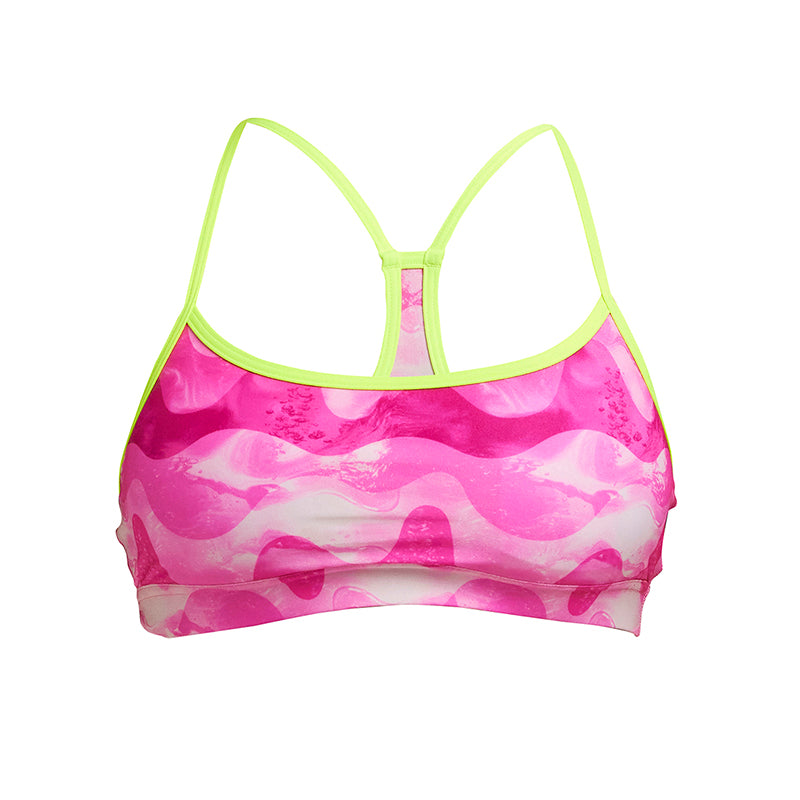 Funkita - Pink Caps - Ladies Eco Swim Crop Top