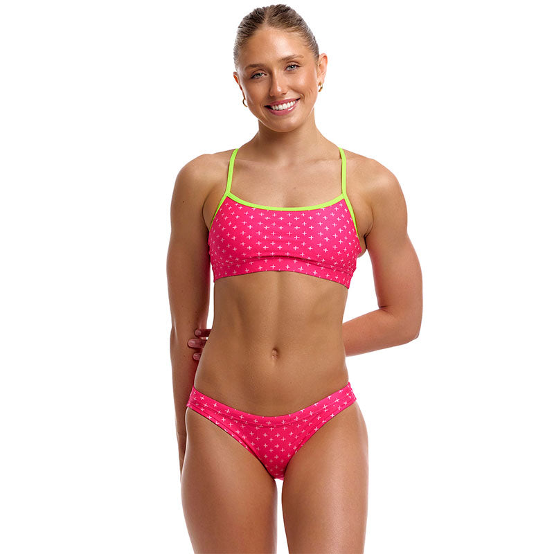 Funkita - Pink Proton - Ladies Eco Swim Crop Top