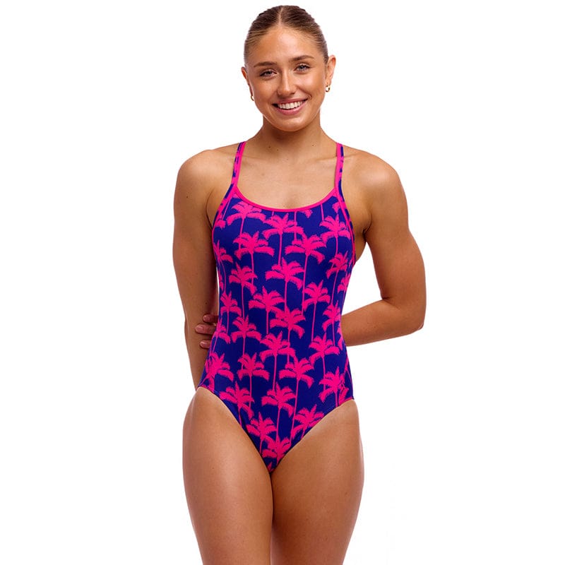 Funkita - Pinky Palms - Ladies Diamond Secure One Piece