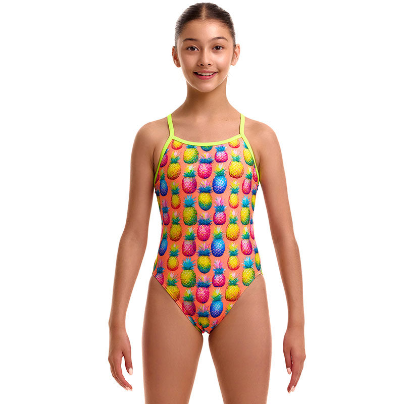 Funkita - Pinky Piney - Girls Eco Single Strap One Piece