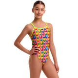 Funkita - Pinky Piney - Girls Eco Single Strap One Piece