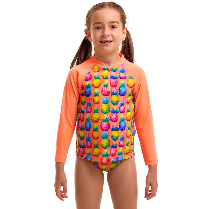 Funkita - Pinky Piney - Toddler Girls Zippy Rash Vest