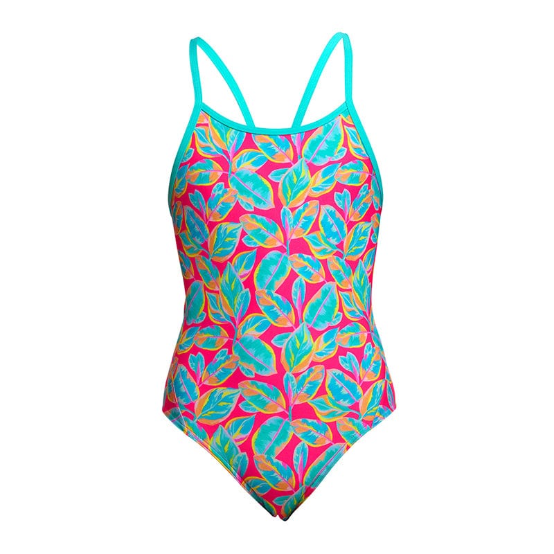 Funkita - Planted Pink - Girls Eco Diamond Back One Piece