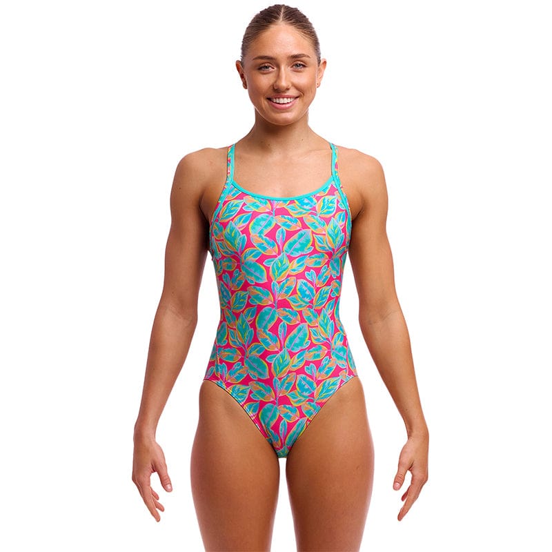 Funkita - Planted Pink - Ladies Eco Diamond Back One Piece