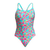 Funkita - Planted Pink - Ladies Eco Diamond Back One Piece
