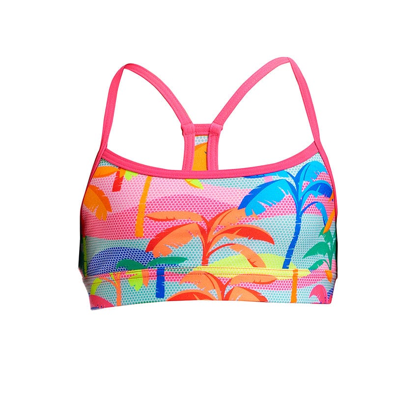 Funkita - Poka Palm - Girls Eco Swim Crop Top