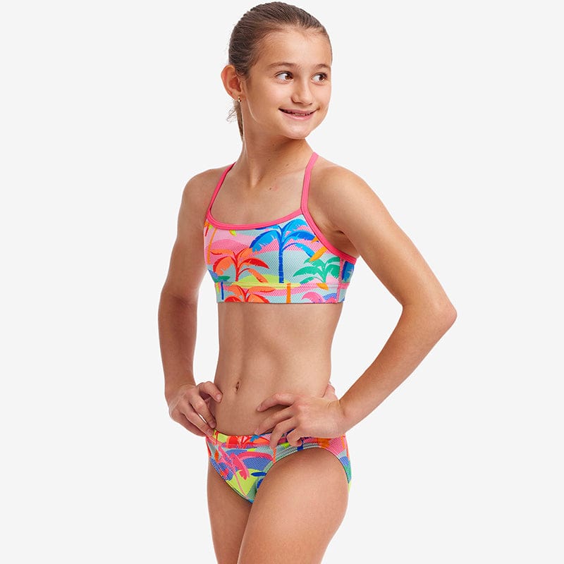 Funkita - Poka Palm - Girls Eco Swim Crop Top