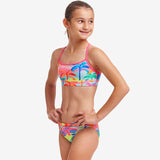 Funkita - Poka Palm - Girls Eco Swim Crop Top