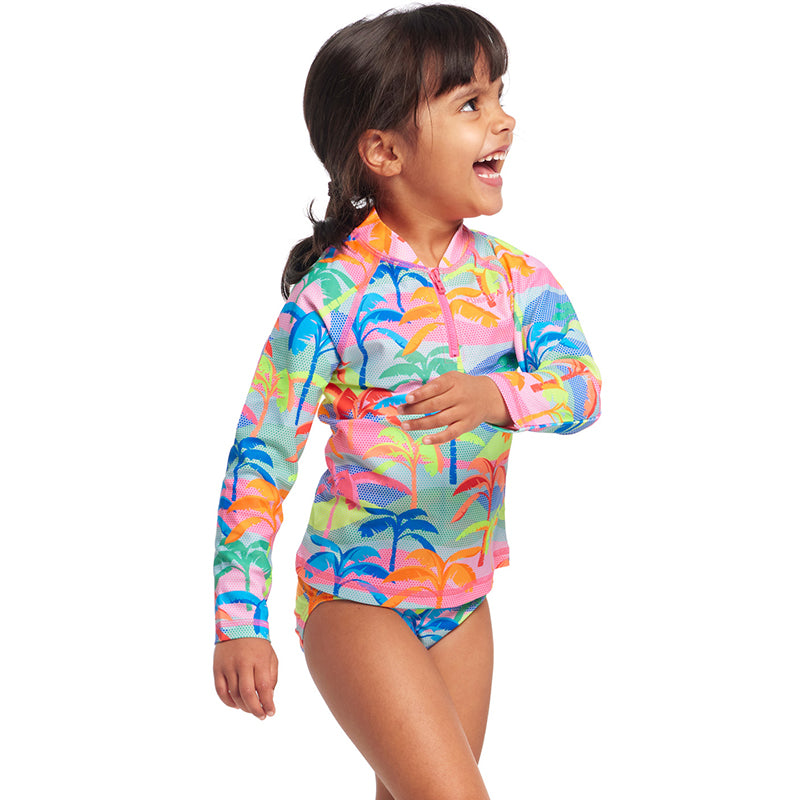 Funkita - Poka Palm - Toddler Girls Zippy Rash Vest