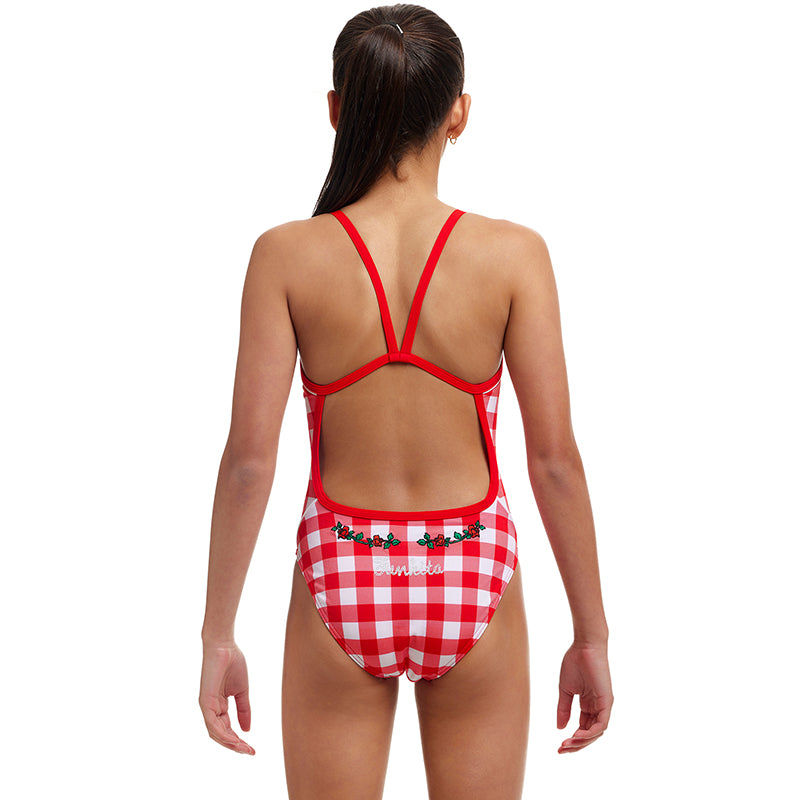 Funkita - Red Checker - Girls Single Strap One Piece