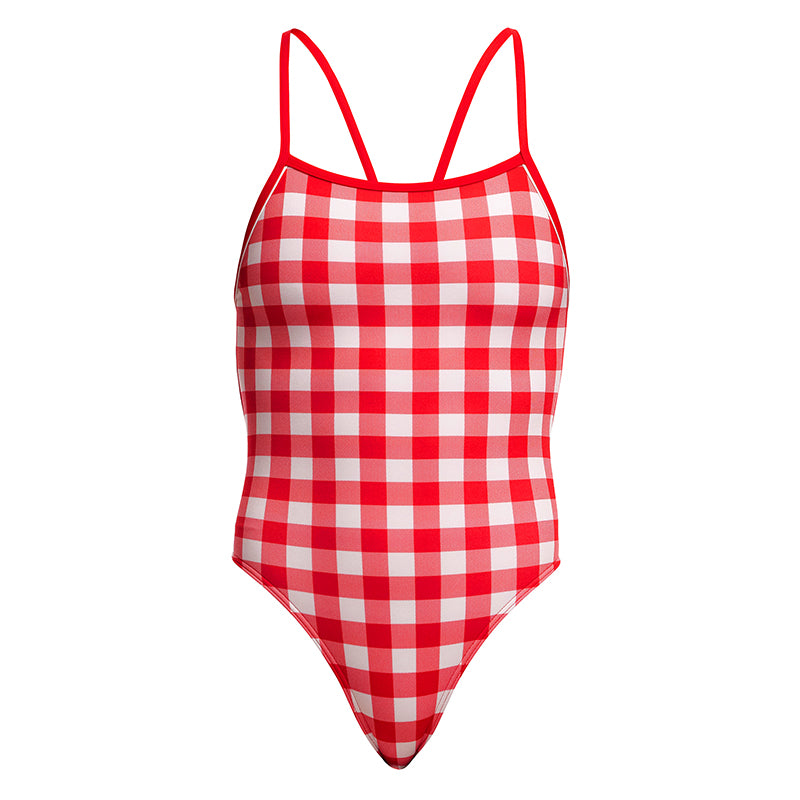 Funkita - Red Checker - Ladies Eco Single Strength One Piece