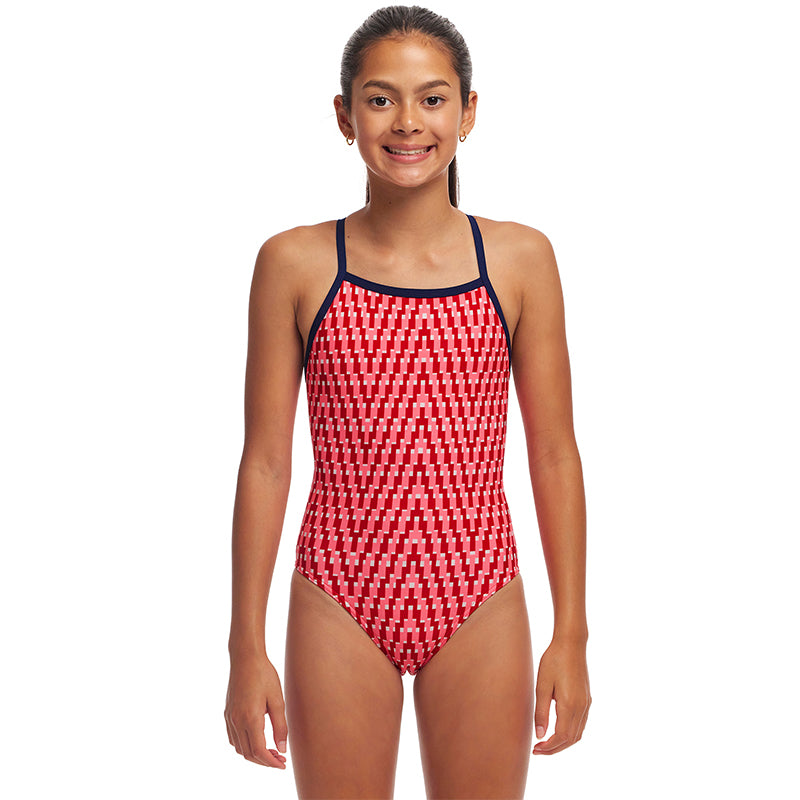 Funkita - Red Head - Girls Eco Tie Me Tight One Piece