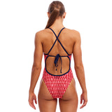 Funkita - Red Head - Ladies Eco Tie Me Tight One Piece
