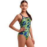 Funkita - Scaled Back - Girls Eco Diamond Back One Piece